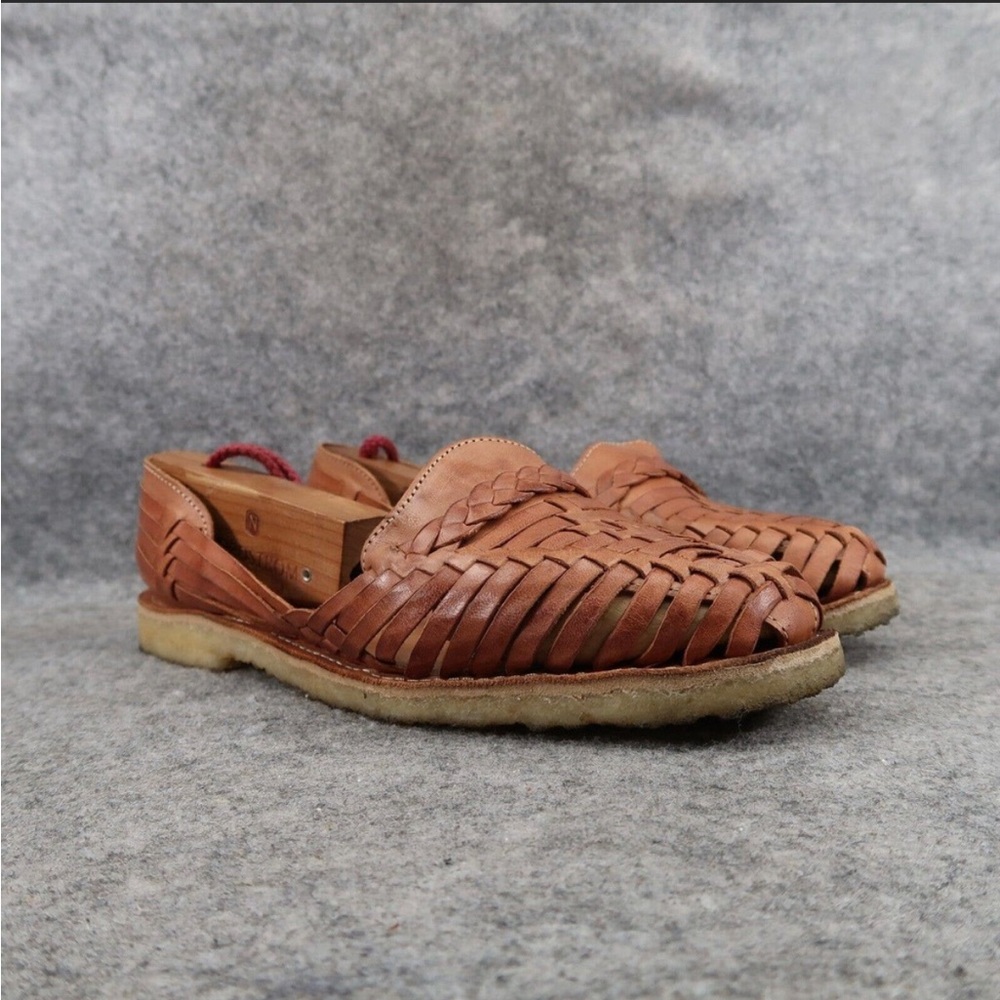 Will Leather Goods Shoes Womens 9.5 Huarache Sandal Flat Woven Slip On Boho Surf